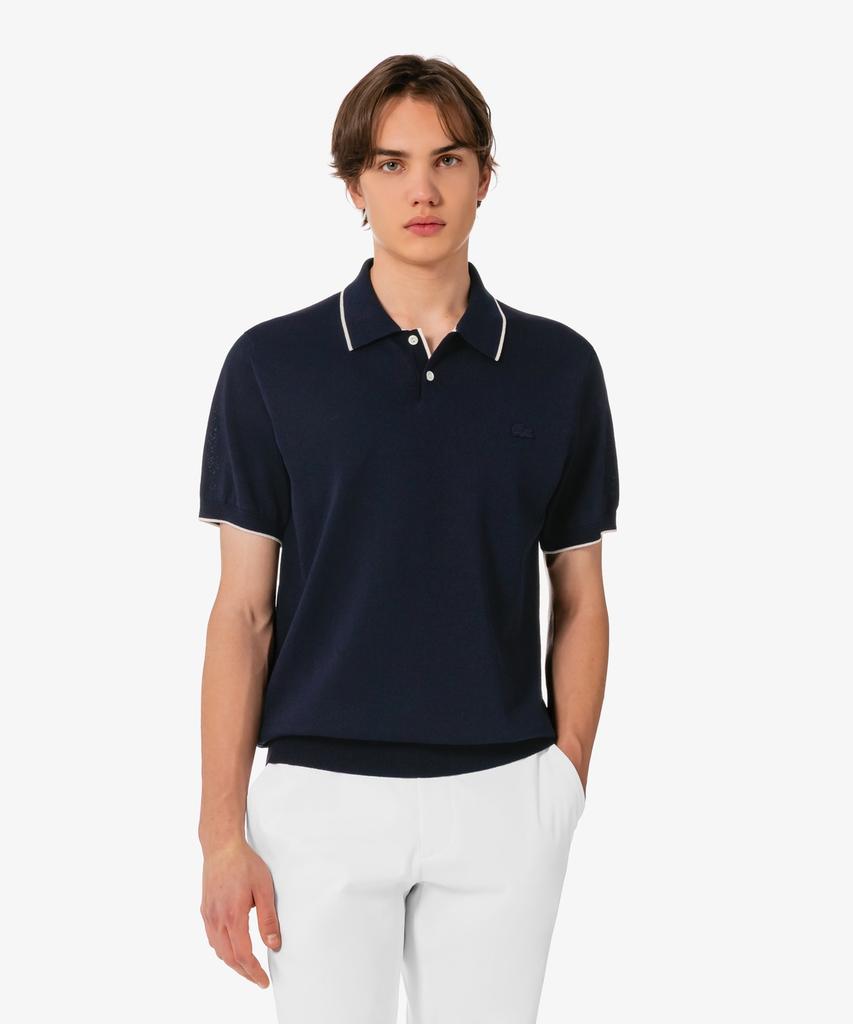 LACOSTE Men'S Tipping Paper Short Sleeve Sweater Polo Shirt Ph744E-56G 166