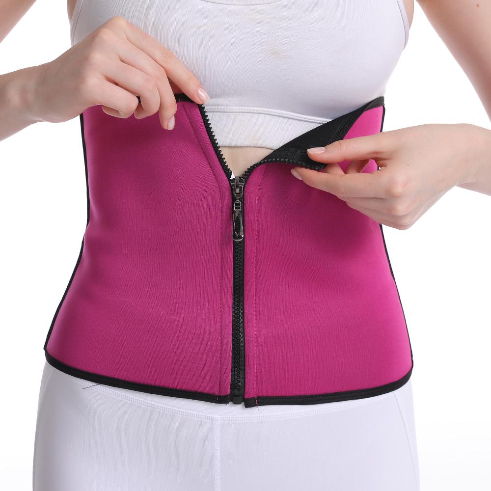 Women Sweat Waist Trainer Trimmer Belt Workout Sauna Body Shaper Corset Tummy Control Weight Loss Back Support Slimming Shapewear