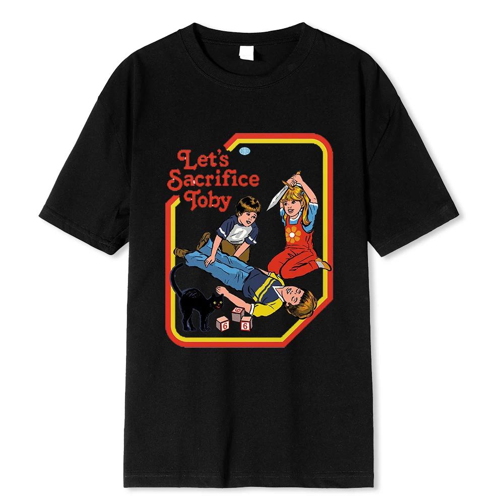 Horror Comic Series Sell Your Soul Economics For Children Tshirts Fashion T Shirts Loose Cotton Tee Clothing Street T-Shirt