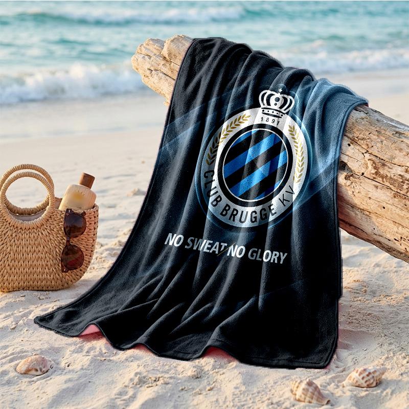 Club Brugge FC Print Microfiber Beach Towel Quick Dry Absorbent Large Towel For Beach Swimming Travel