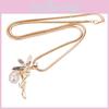 Крыло Ожерельекристалл Ангел Инкрустированный Свитер Цепочка Подвеска Капля Подарок Ювелирное Изделие