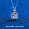 D Color 1.3carat Real Moissanite Necklace for Women Flawless Sparkly Lab Diamond Pendant S925 Sterling Silver Jewelry