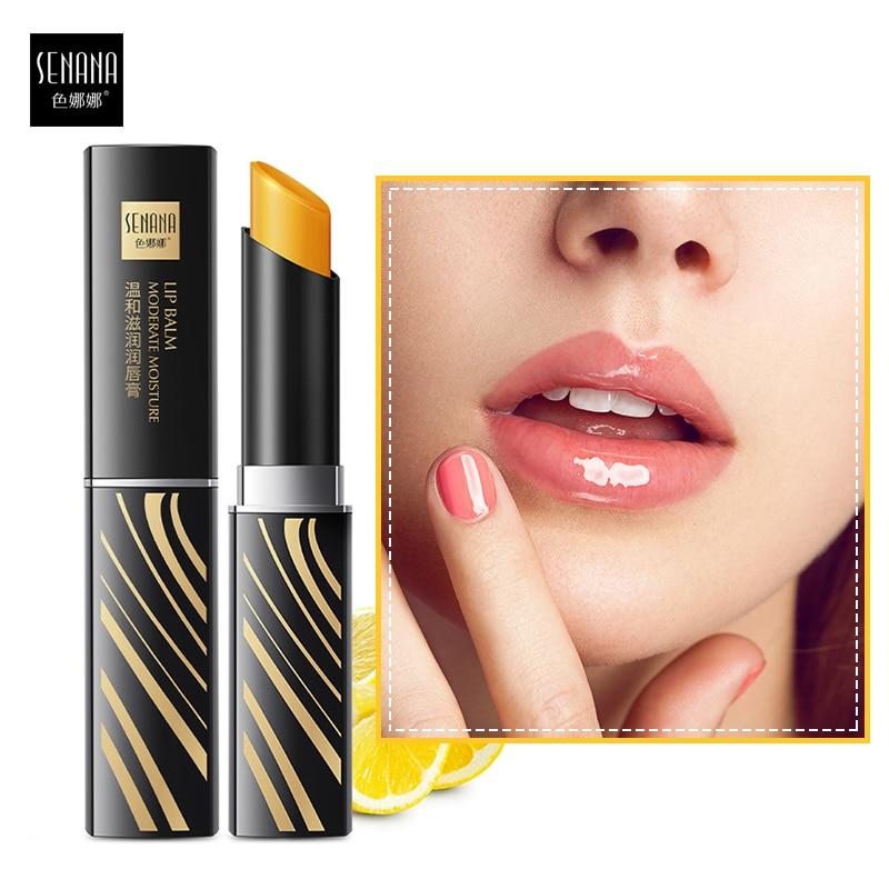 SENANA Lip Balm Plant Extract Moderate Moisture Moisturizing Nourishing Lip Plumper Remove Peeling Dead Skin Lip Lines Lip Care