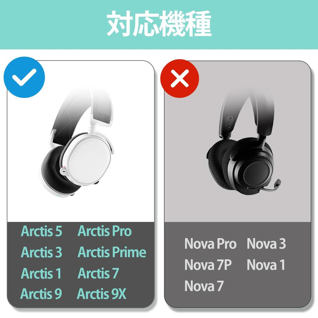 Adhiper Arctis 7 Ear Pads Cushioned Earmuffs Ear Pads for SteelSeries Arctis Replacement Ear Pads for Gaming Headset