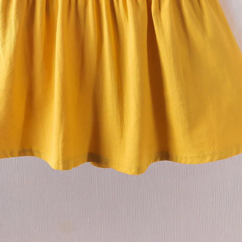 Комплект детской одежды из 2 предметов, весенне-летние костюмы для девочек, топы с длинными рукавами и принтом + юбка на подтяжках, комплект одежды