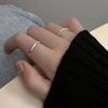 Shunyuan S925 Sterling Silver Möbius Women's Open Index Ring - Minimalist, Irregular Plain Band