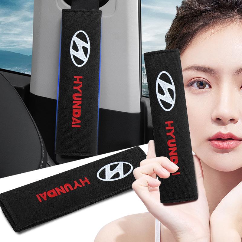 2 шт. Накладка-протектор на плечевой ремень безопасности для автомобильного сиденья Автоаксессуары для Hyundai Tucson Solaris I30 Creta IX35 I40 IX20 Veloster