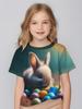 Детская одежда Одежда для девочек Футболка с коротким рукавом для девочек Милый топ с принтом животных для девочек Детская летняя одежда Одежда для девочек