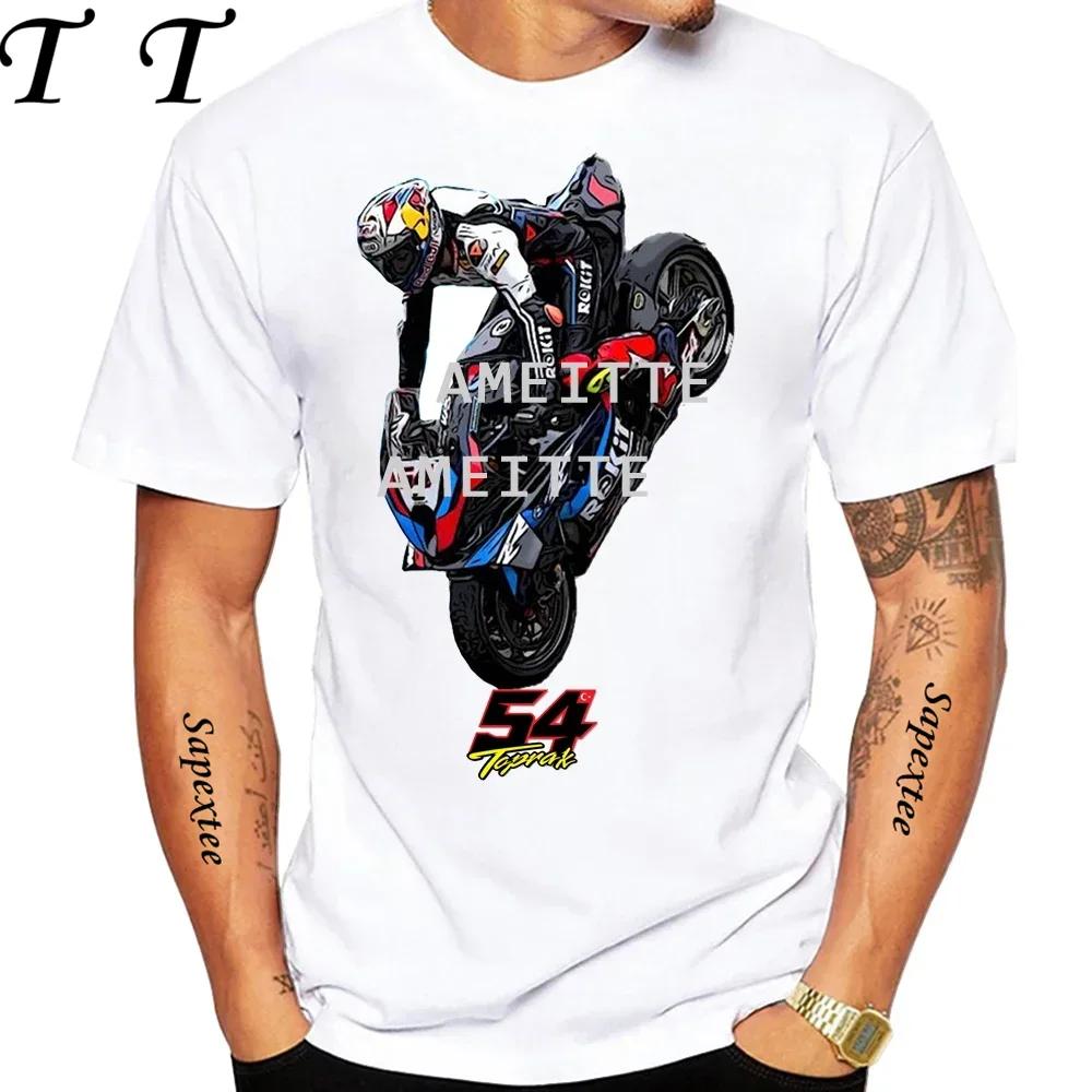 Toprak Razgatlıoğlu 54 GP Racing Riding T-Shirt Unisex Short Sleeve Boy Adventure Sport Casual White Tops Motorcycle Rider Tees