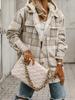 Повседневная клетчатая рубашка со съемным капюшоном для осени/зимы