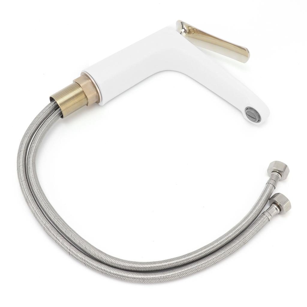 G1/2 кран для раковины современный смеситель для горячей и холодной воды аксессуар для ванной комнаты белое золото