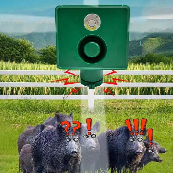 Светильник для отпугивания животных, солнечные предупреждающие огни с громким звуком, устойчивый к погодным условиям, отпугивающий свет для фермерского поля, двора