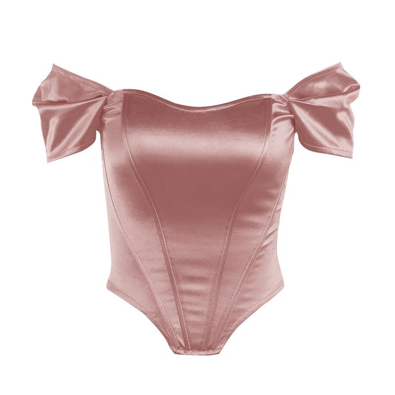 DAFIFY Women's Fashion Casual Summer Spring Solid Color Print Short Sleeve One Shoulder Blouses & Shirts