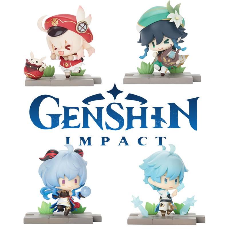 Серия Genshin Impact Фигурка из ПВХ Барбара Фишль Венти Кли и Другие Идеально для Домашнего Декора 8*5*7.5см
