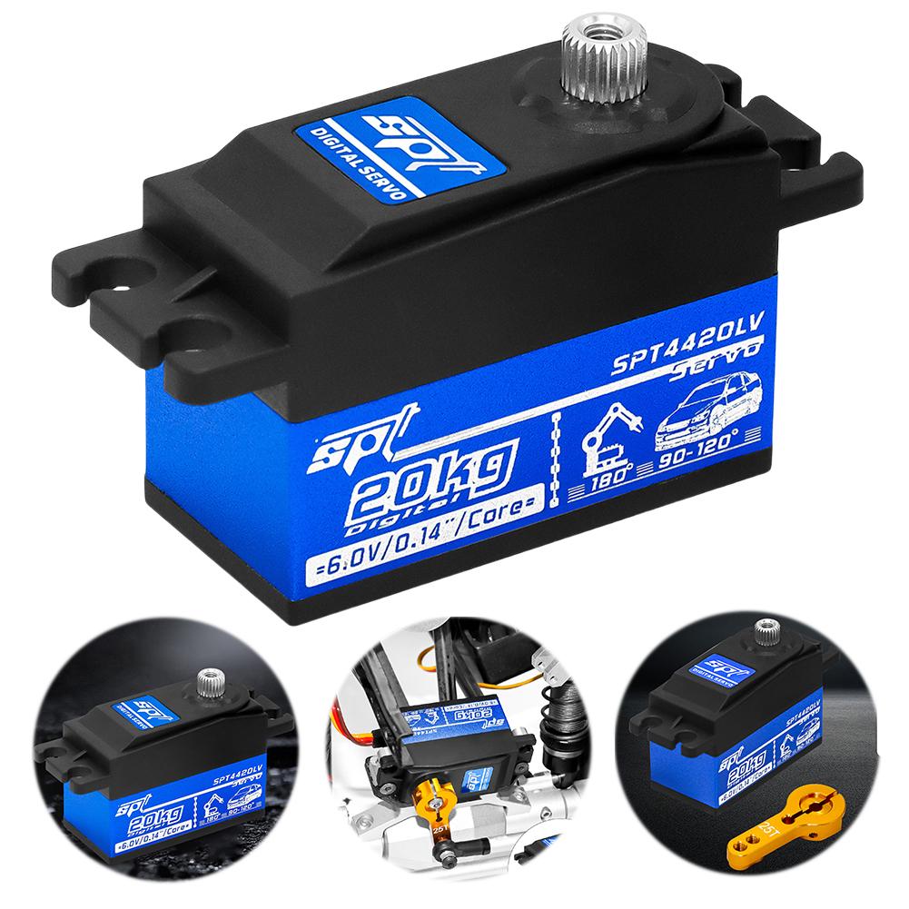 20kg High Torque Servo with Steering Servo Arm Metal Gear Servo for 1/10 RC Car for Tamiya Kyosho On-Road Touring Drift Car/Boat