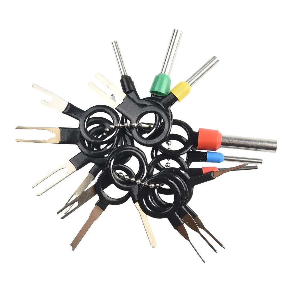 100x Автомобильный инструмент для снятия клемм Инструмент для снятия иглы клемм Ремонт жгута проводов Звук Техническое обслуживание Навигация Инструмент для снятия жгута проводов