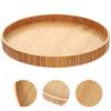 Round Wooden Tray Coffee Making Decorative Serving for Table Jewelry Organizer Cake Turntable Desktop Simple Sink