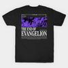 Men Black Print T-shirt Super Large TShirtThe End of Evangelion No-Cut Transfer Paper Print Cotton Tshirt