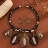 Rhinestone Inlaid Multi-layer Jewelry Set Crystal Women Jewelry Set Necklace Earrings Set  Women