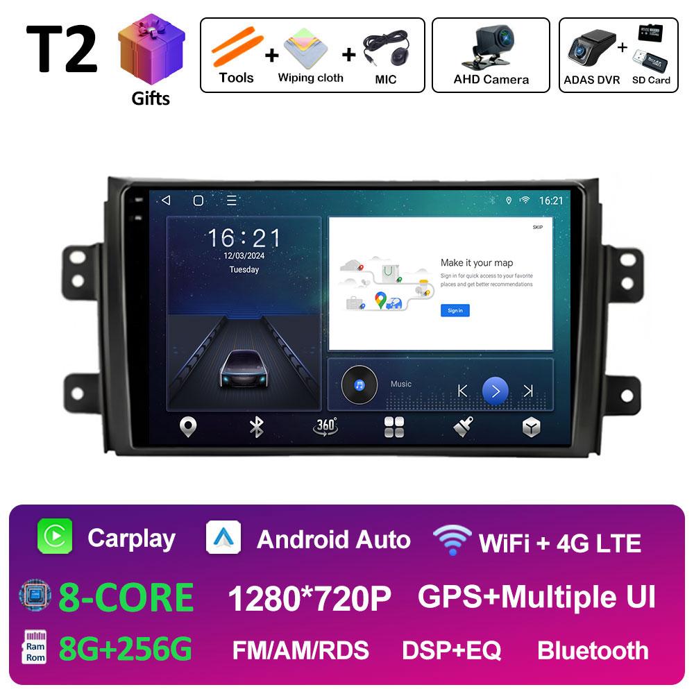 Беспроводная интеллектуальная система Carplay Android для Suzuki SX4 SX 4 2006 2007 2008 2009 - 2013 Bluetooth QLED IPS экран аксессуары