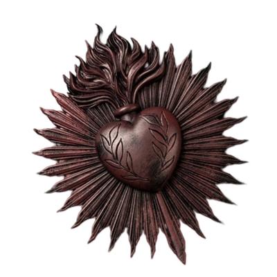 Настенное украшение в виде сердца, готический дизайн, смолы, настенная табличка для домашнего декора и входа на крыльцо отеля, античная кардиологическая скульптура