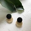 Earrings Gift Ear Geometric Stud Dangle Jewelry Women Woven Straw Rattan Wooden  Unique