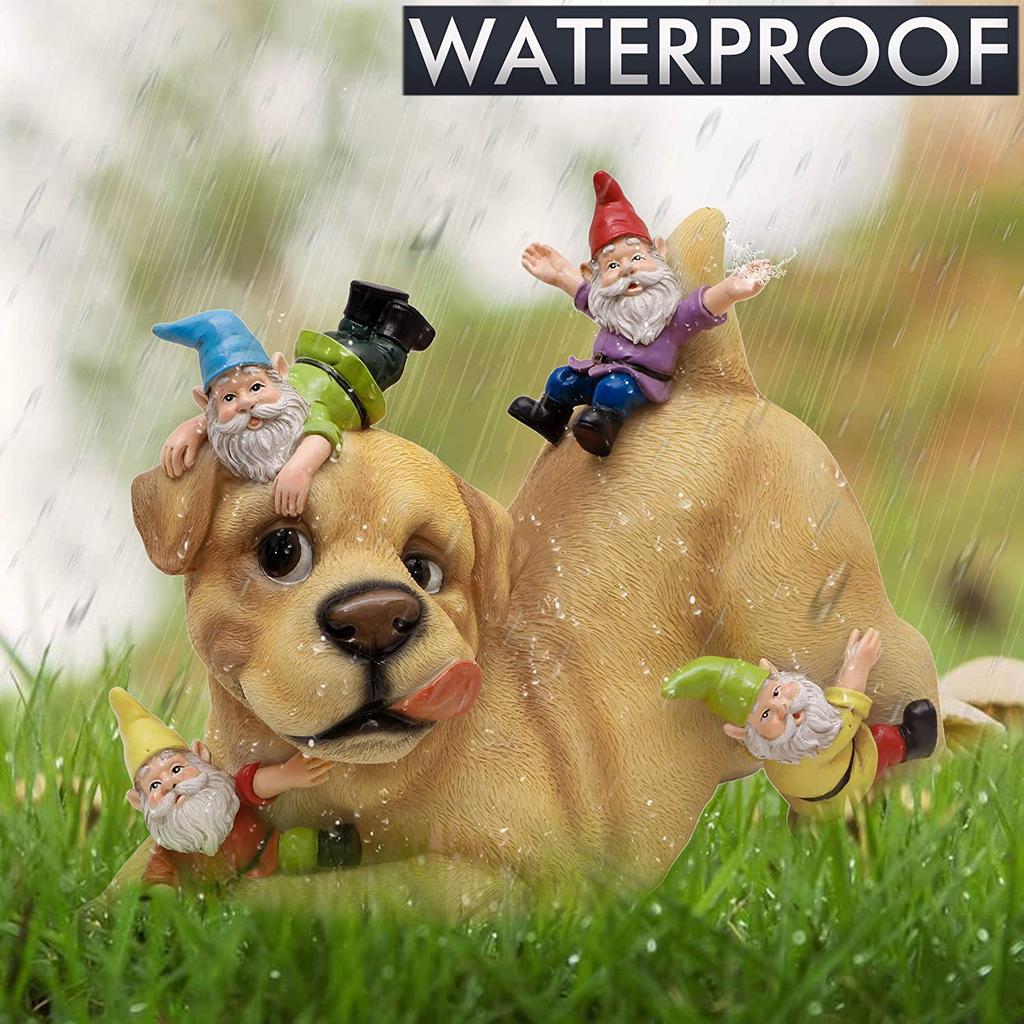 Собаки и Гномы Уличные Скульптуры и Статуи Садовое Искусство Уличный Декор Газон Двор Домашний Декор
