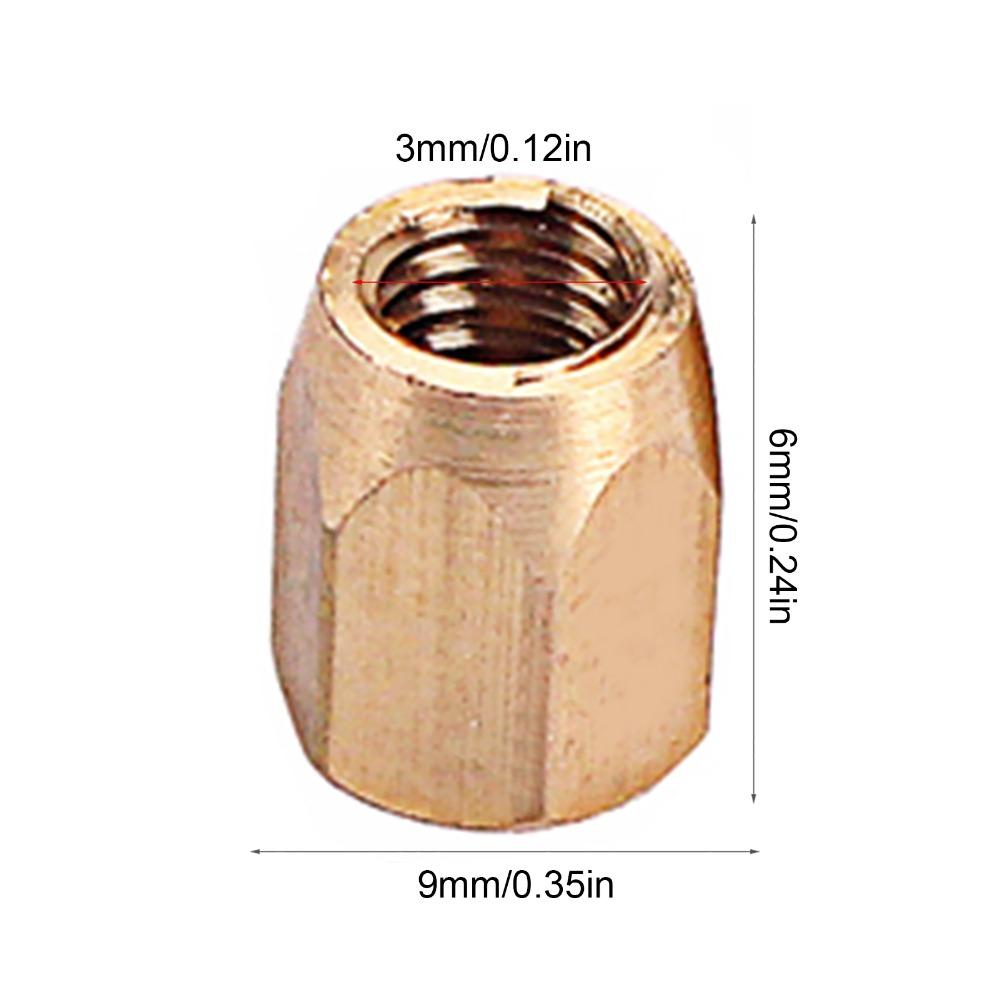 5 Pcs Golden Guitar Truss Nut Metal Electric Guitar Nut Brass Truss Nut For Electric Guitar