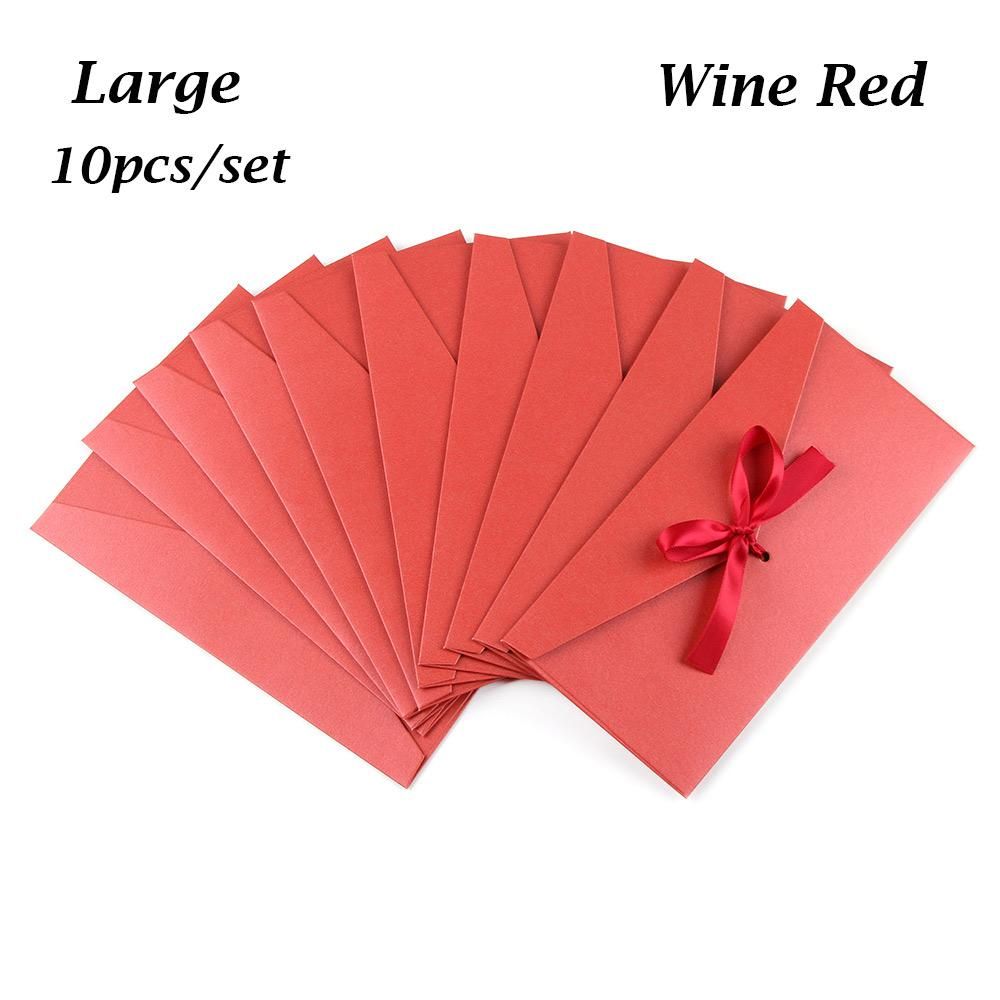 Приглашенный Ретро Креативный Бантик Лента Почтовый Ящик Перламутровый Бумажный Конверт Поздравительная Открытка Сумки Конверт