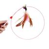 ZK30 Cat Toys Cat Teaser Wire Fish Funny Cat Rod Fishing Cat Rod Feather Bell Funny Cat Stick Pet Interactive Replaceable Head