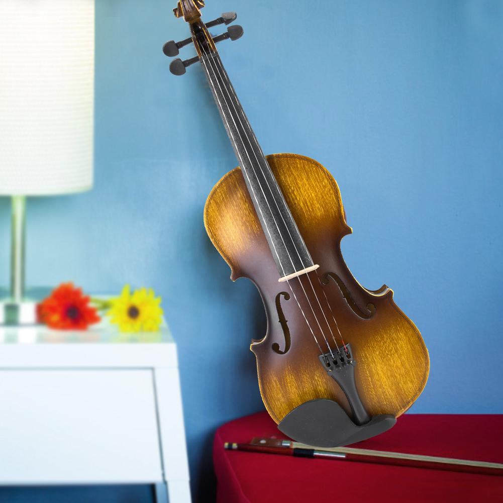 Hand Made Maple Violin Bridge Basswood Head with Solid Wood Chin Rest Violin(AV 206)