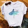 Tendncia Da Moda Nova Camiseta Feminina Danarina De Bal Impresso Esttica Feminina T Camisa Casual Harajuku Unisexga Curta Senhoras Tshirts