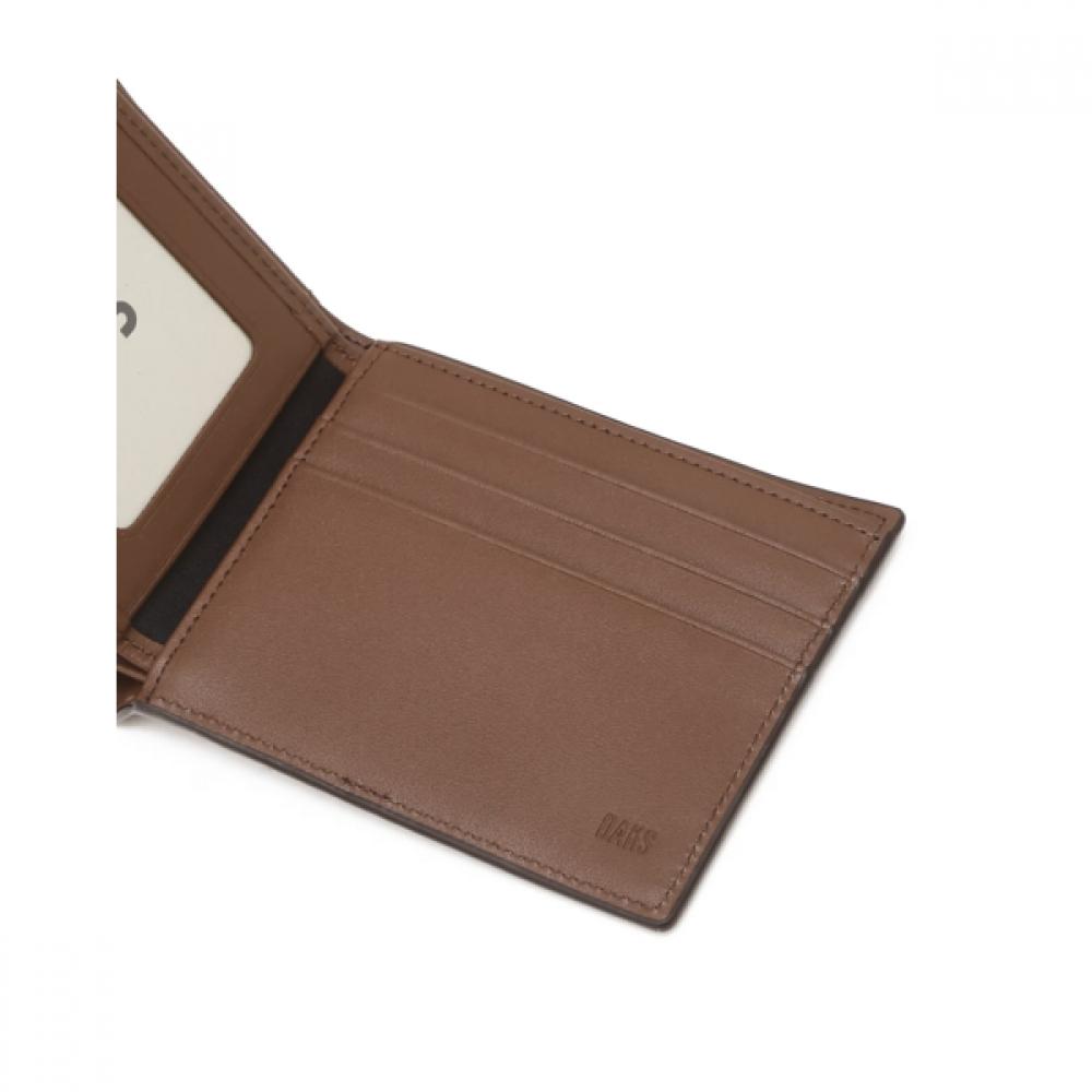 Daks Cowhide Wallet Brown Embossed Logo Dbwa5fl03w3