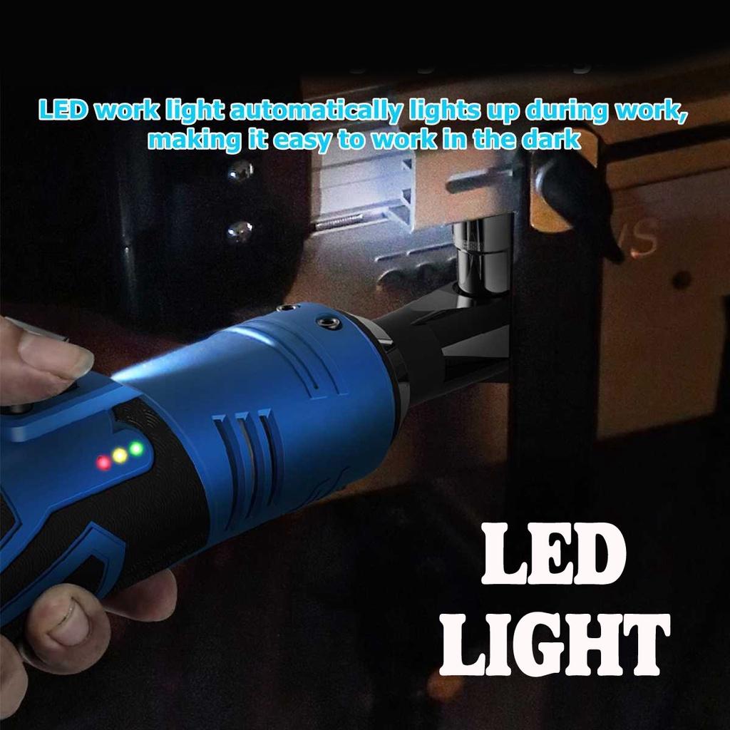 18 В 100 Н.м Аккумуляторный Беспроводной Электрический Гайковерт Угловой Гайковерт с 2 Аккумуляторами Зарядным Устройством Комплект Трещоточный Ключ Инструмент для Ремонта