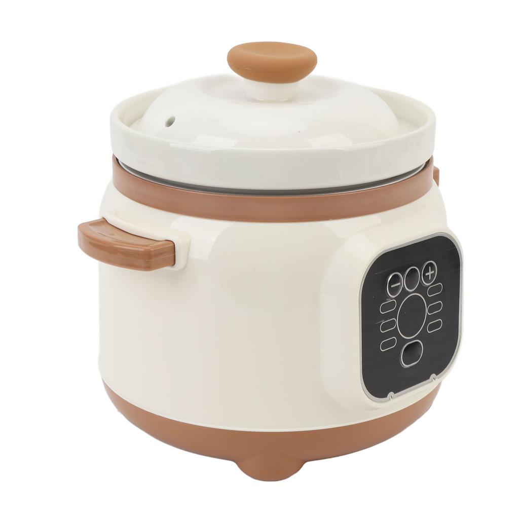 235W Electric Stew Pot 1.8L Capacity Stew Cooker for Soup Porridge Anti Dry Burning 24 Hour Smart Ti