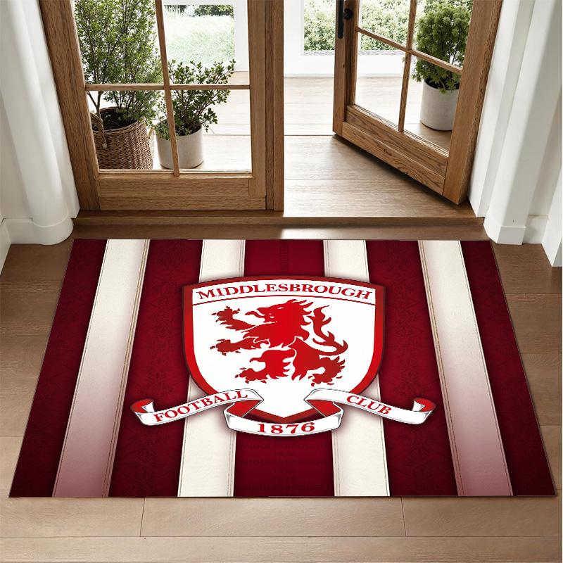 Middlesbrough Design Crystal Velvet Rug Soft Decorative Mat for Bedroom Entrance