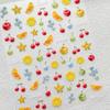 Red Tomato 5D Nail Art Sticker Jelly Mini Bowknot Stars Cute Fruit Self Adhesive Decoration Manicure Decal DIY