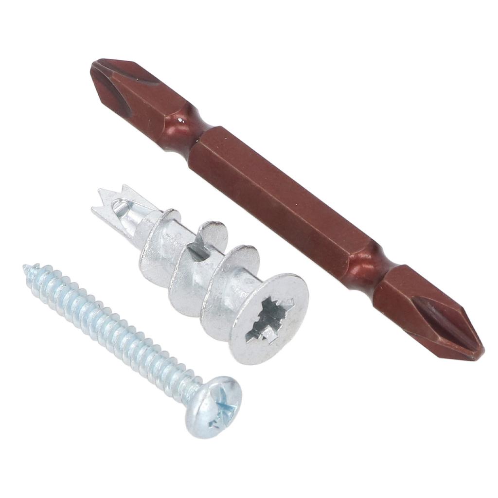 50 шт. Сверхпрочные полые металлические дюбели для стен и 50 шт. Винты из цинкового сплава, самосверлящие гипсокартон