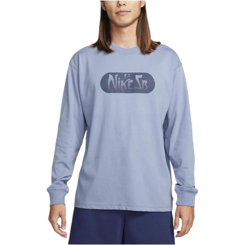 Nike T Shirts Men's Blue Crew Neck Moderate Straight Fit FQ3716-493