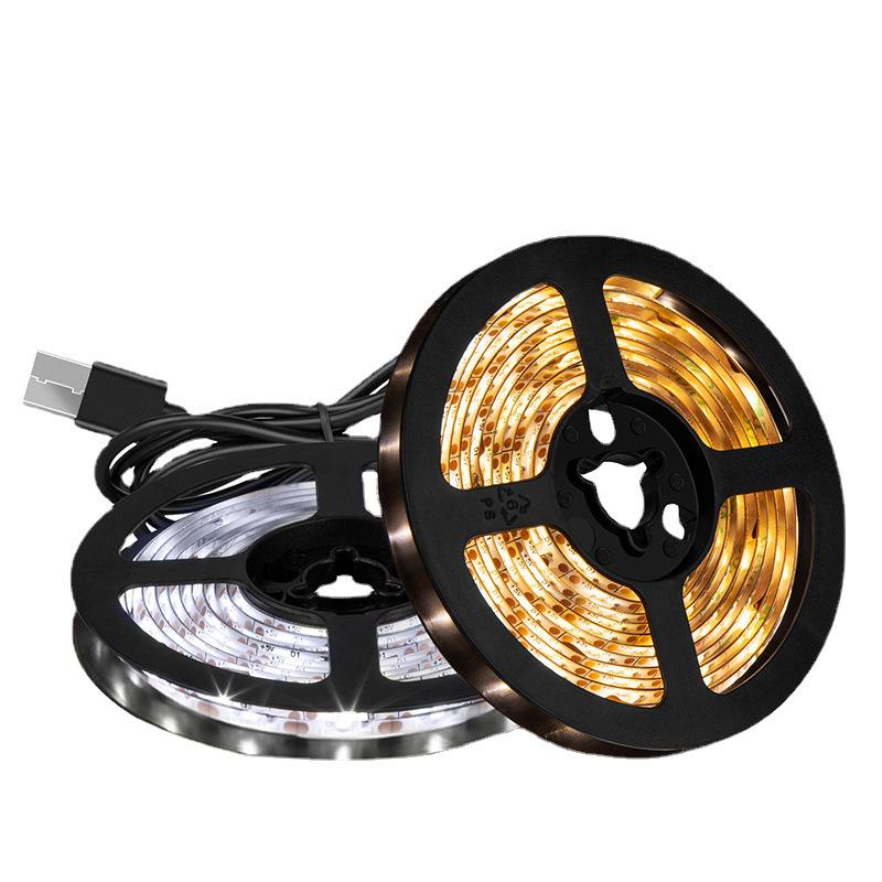 Светодиодная лента USB 2835, монохромная, 5 В, с самоклеящейся подложкой под телевизор.