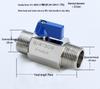 304 Stainless Steel Mini Manual Ball Valve with Male & Double Female Threads