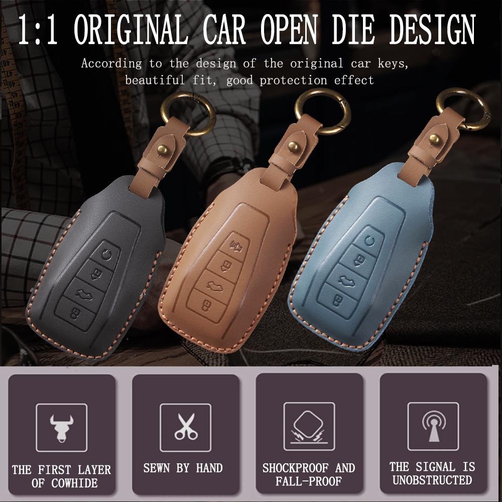 Car Key Fob Cover Case Shell Holder Set For Geely Coolray X6 Emgrand Global Hawk GX7 Remote Accessories Car-Styling Keychain