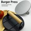 Алюминиевый пресс для гамбургеров с деревянной ручкой, легко моющийся профессиональный пресс для гамбургеров, гриль-пресс для барбекю, говядины, стейка на гриле