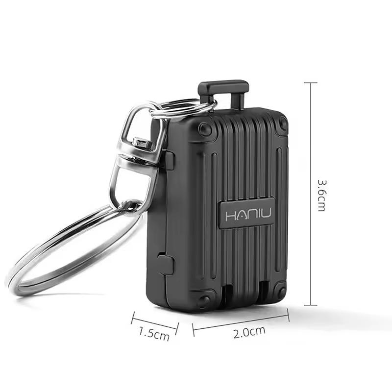 Exquisite Luggage Keychain Foldable Nail Cutter Stainless Steel Nail Clippers Rotary Toenail Fingernail Manicure Trimmer