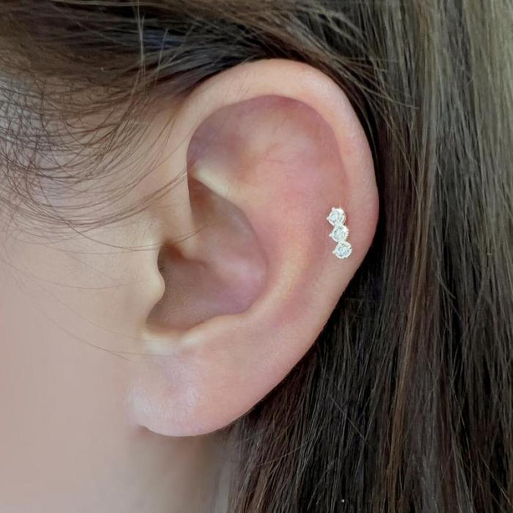 Silver 925 Triple Cubic Piercing (S9045505)