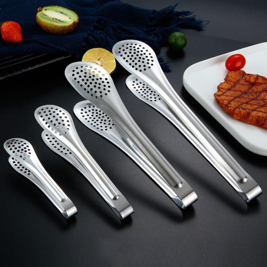 Stainless Steel Utensil Cooking Food Tong Kitchen Heat Tool Anti Steak Clip