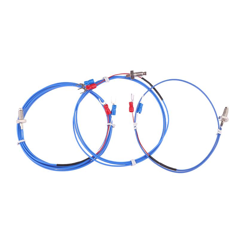 Термопара K/Pt100 типа M3 M4 с медным винтом, с высокоточным водонепроницаемым кабелем из ПТФЭ длиной 0,5/1/2 м, датчик температуры для 3D-принтера