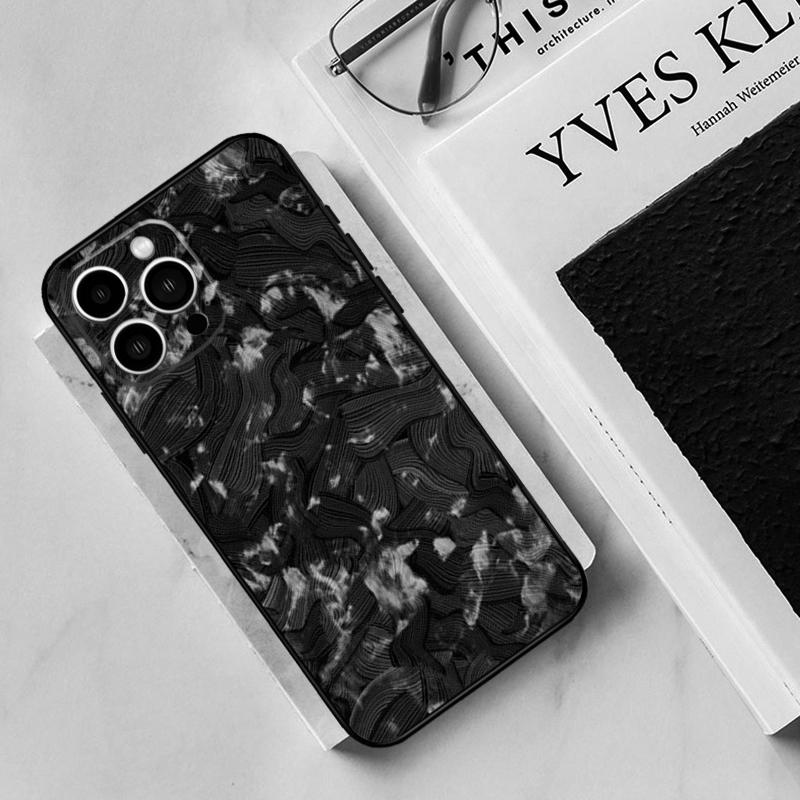 Кейс из кованого карбона для iPhone 17 Air 15 14 13 12 11 16 Pro Max Mini 15 16 Plus 16e Силиконовый чехол Funda