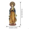 Mary Statue Religious Figurine Collectible Ornament Resin Sculpture for Indoor Table Centerpieces