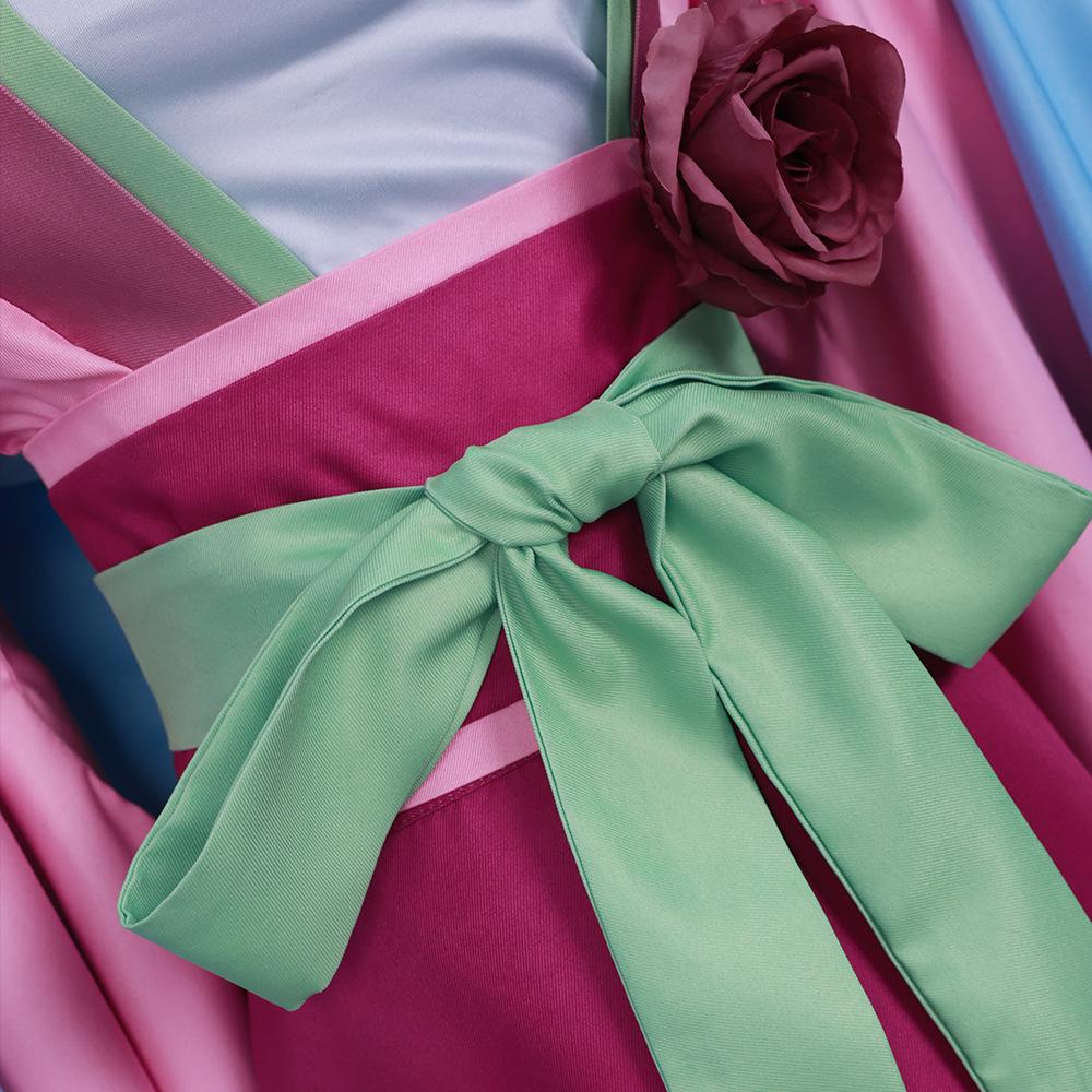 Костюм для косплея в розовом цвете в старинном стиле «Дневники аптекаря» (Полный комплект)